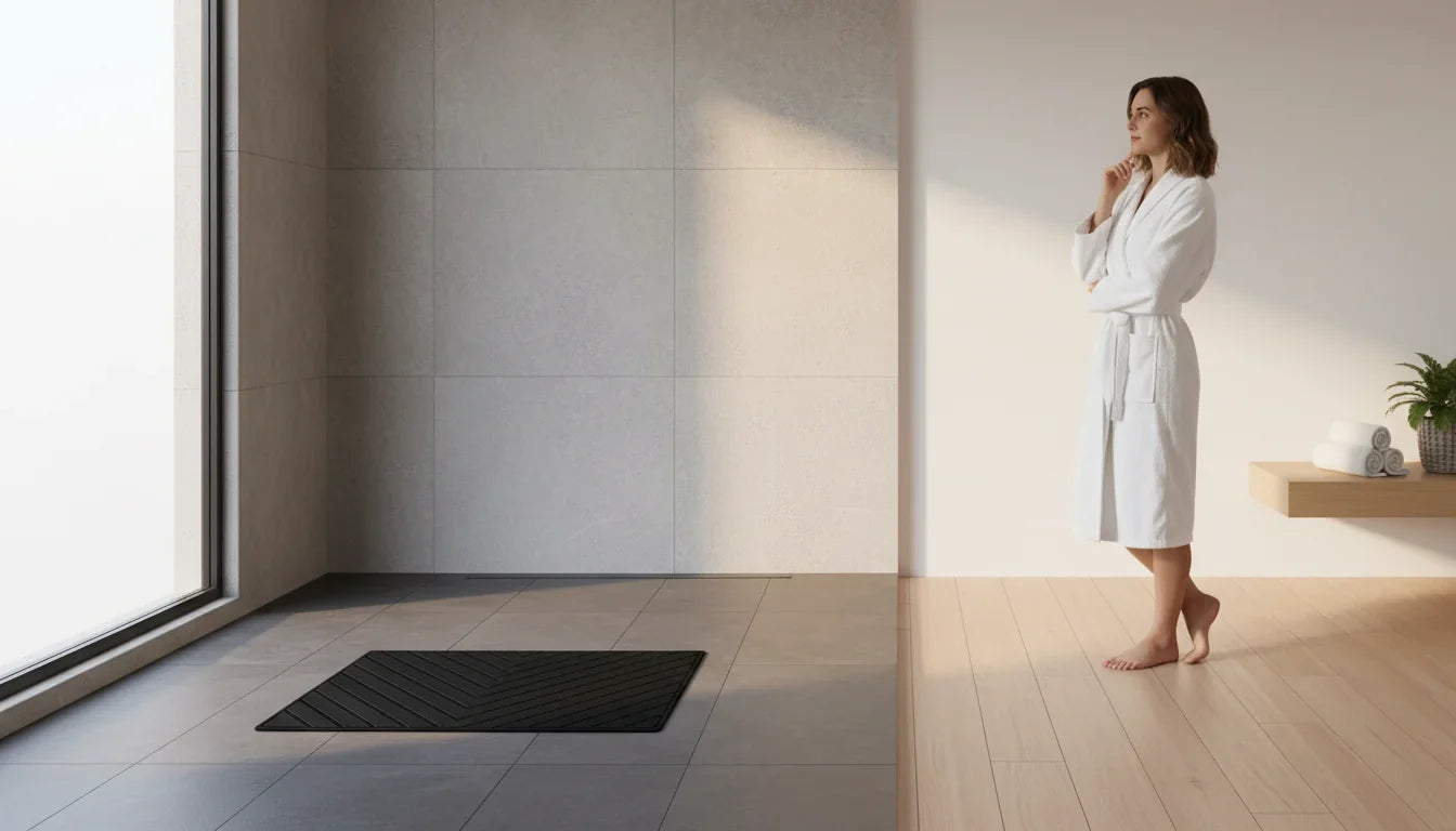 Tapis de douche antidérapants design noir: styles tendance - Image de couverture