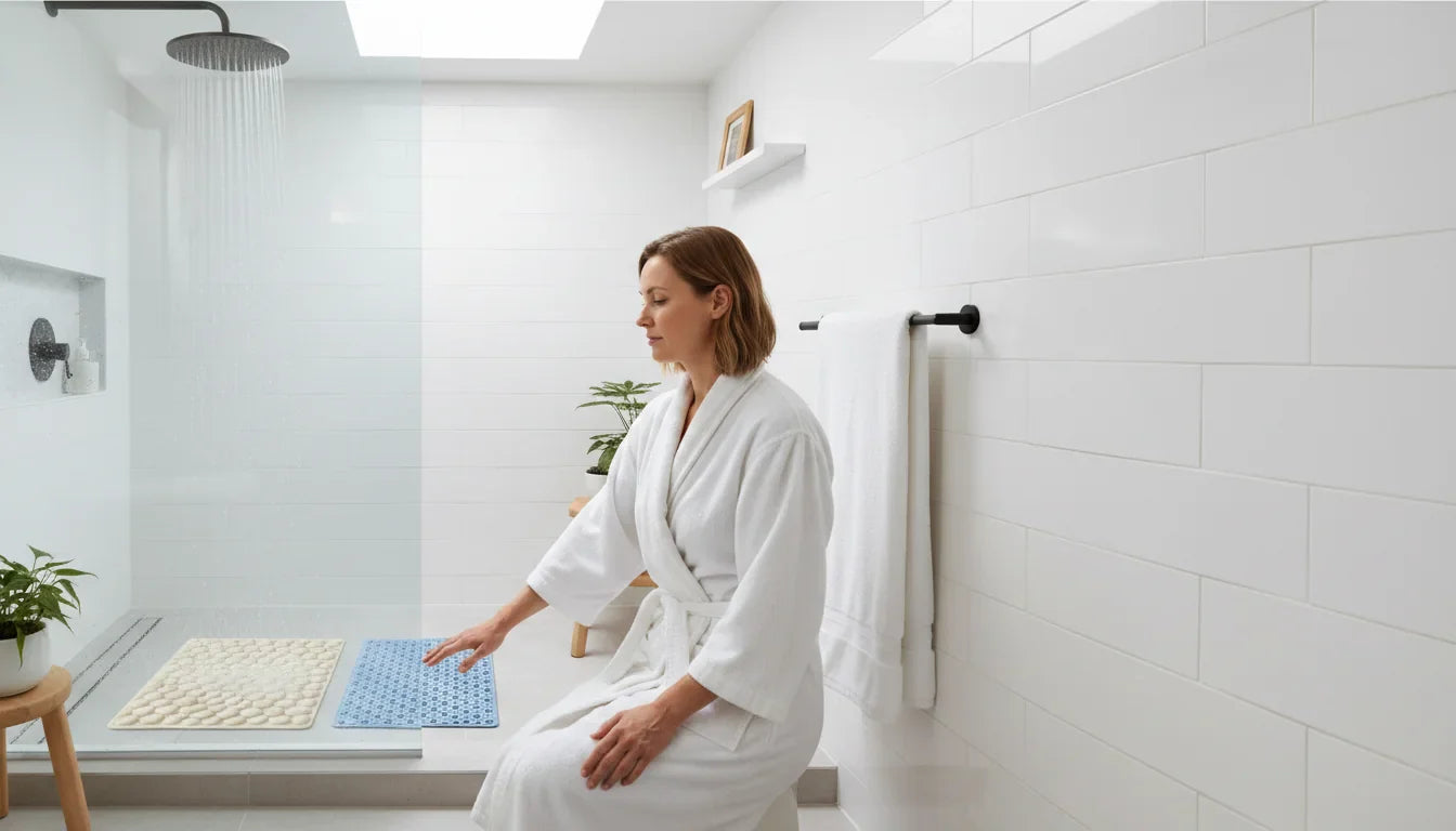 Tapis de douche en caoutchouc vs en PVC: lequel choisir - Image de couverture