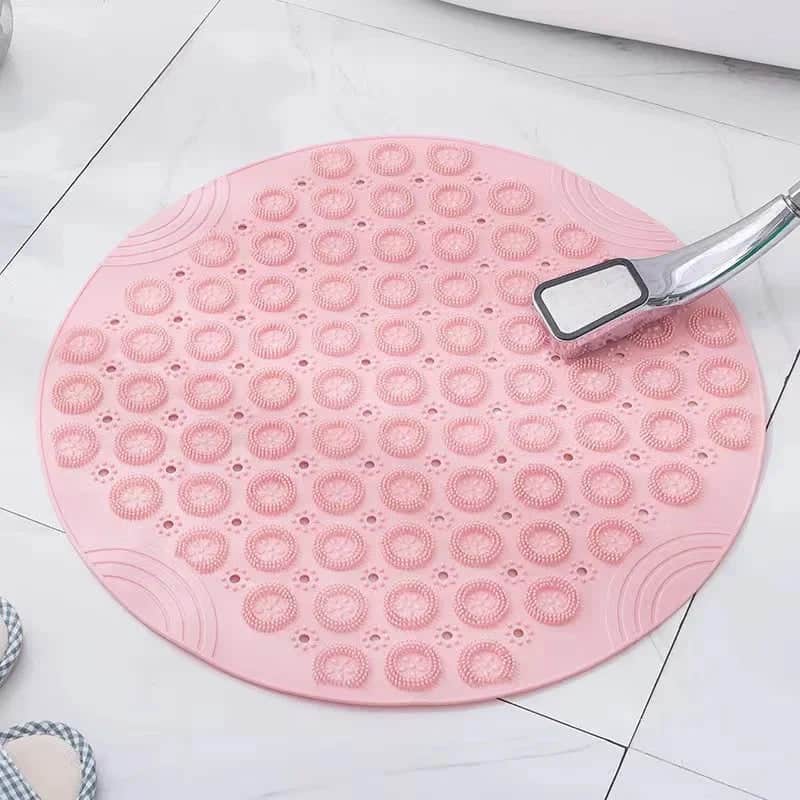 Tapis de Douche Rond Antidérapant - coloris rose